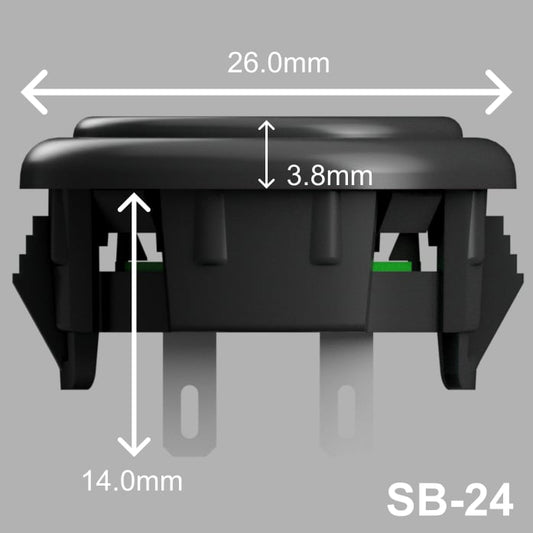 【アケコン用ボタン】OneFRAME SB-24 24mm ブラック 単品