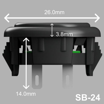 【アケコン用ボタン】OneFRAME SB-24 24mm ブラック 単品