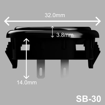 【アケコン用ボタン】OneFRAME B set（30mm x8）ブラック