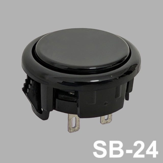 【アケコン用ボタン】OneFRAME SB-24 24mm ブラック 単品