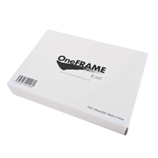 【アケコン用ボタン】OneFRAME B set（30mm x8）ホワイト