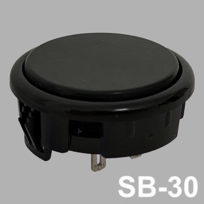 【アケコン用ボタン】OneFRAME B set（30mm x8）ブラック